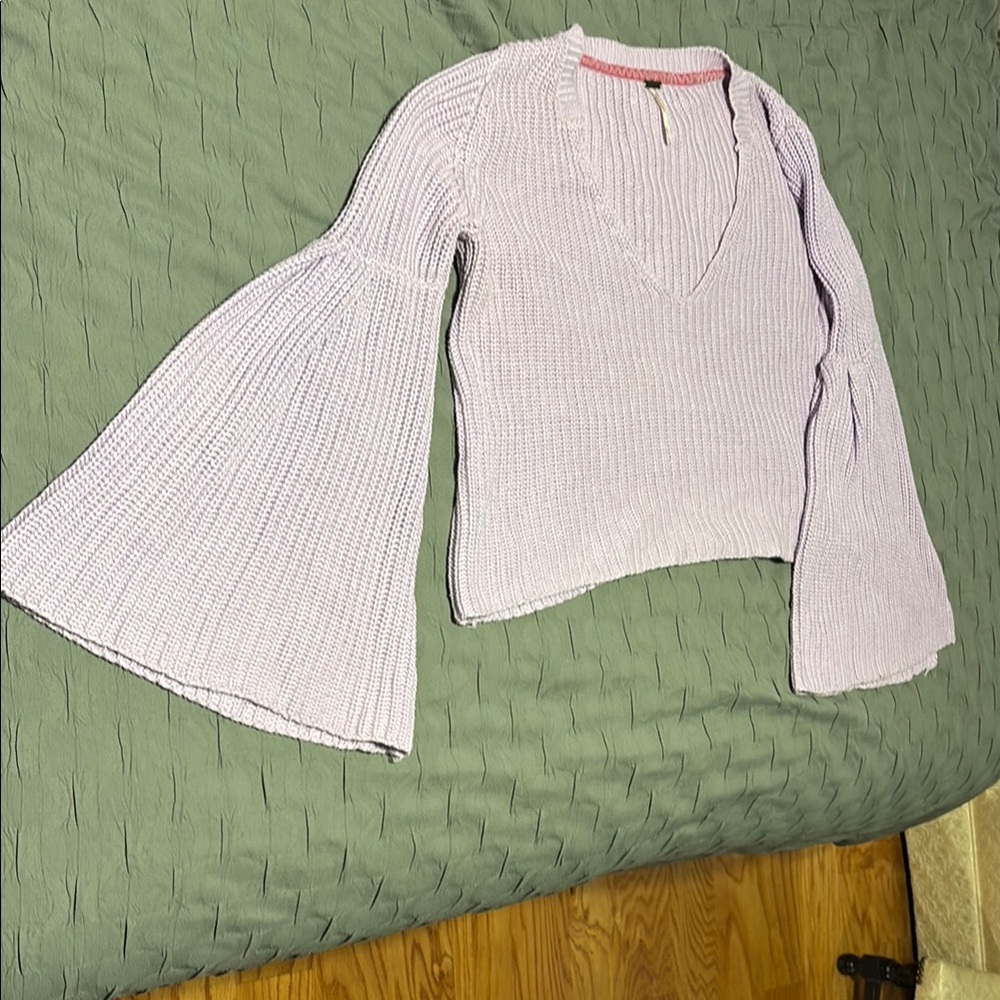 Lavender Bell Sleeve Sweater